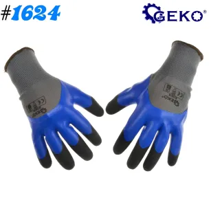 Rękawice robocze ochronne wzmocnione palce r.8 lateks piankowy Geko