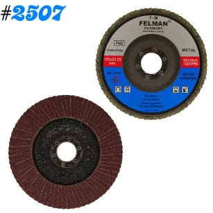 Tarcza Listkowa do metalu i stali 125mm P80 FELMAN